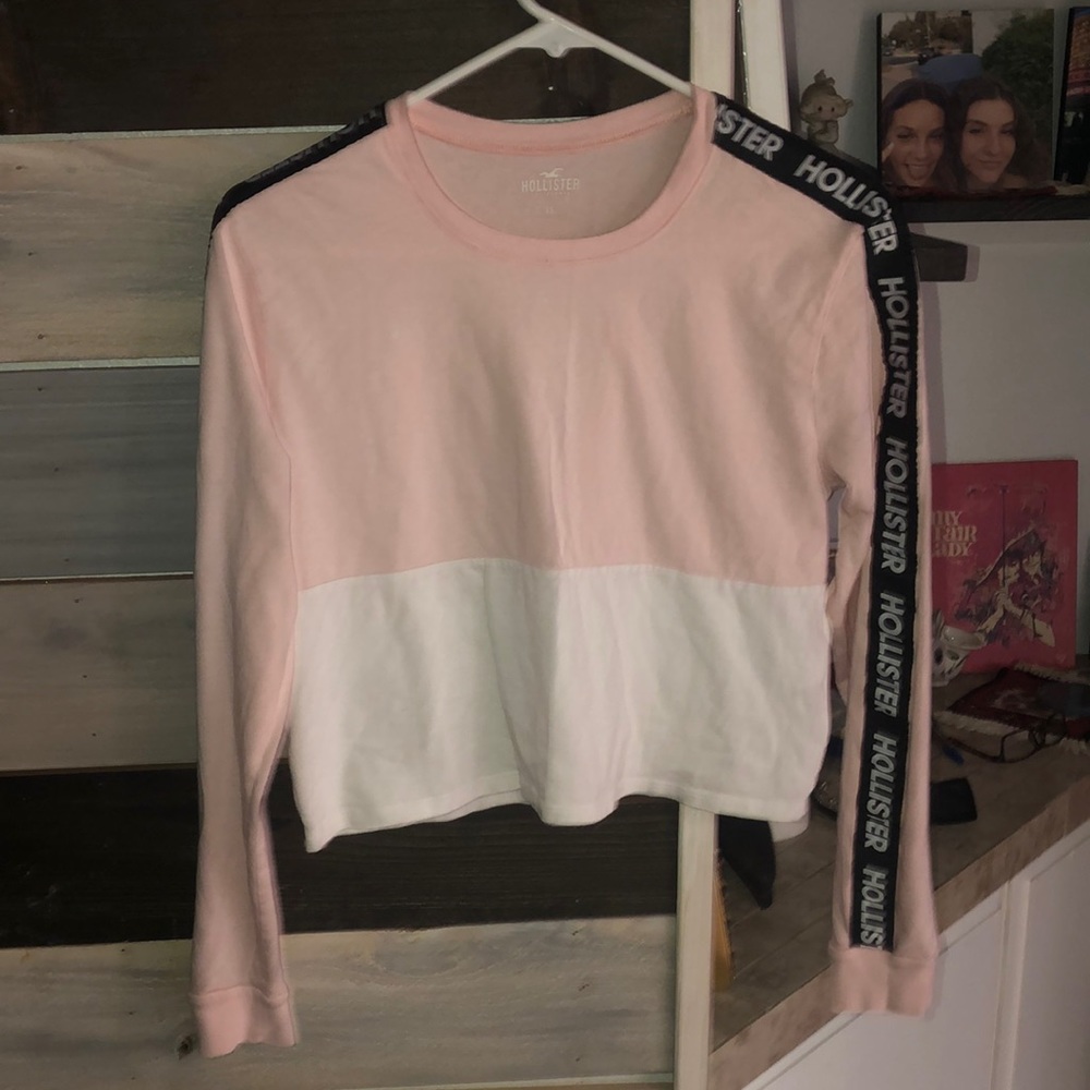 Pink/White Hollister Tee - xsmall